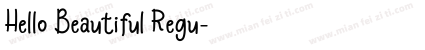 Hello Beautiful Regu字体转换